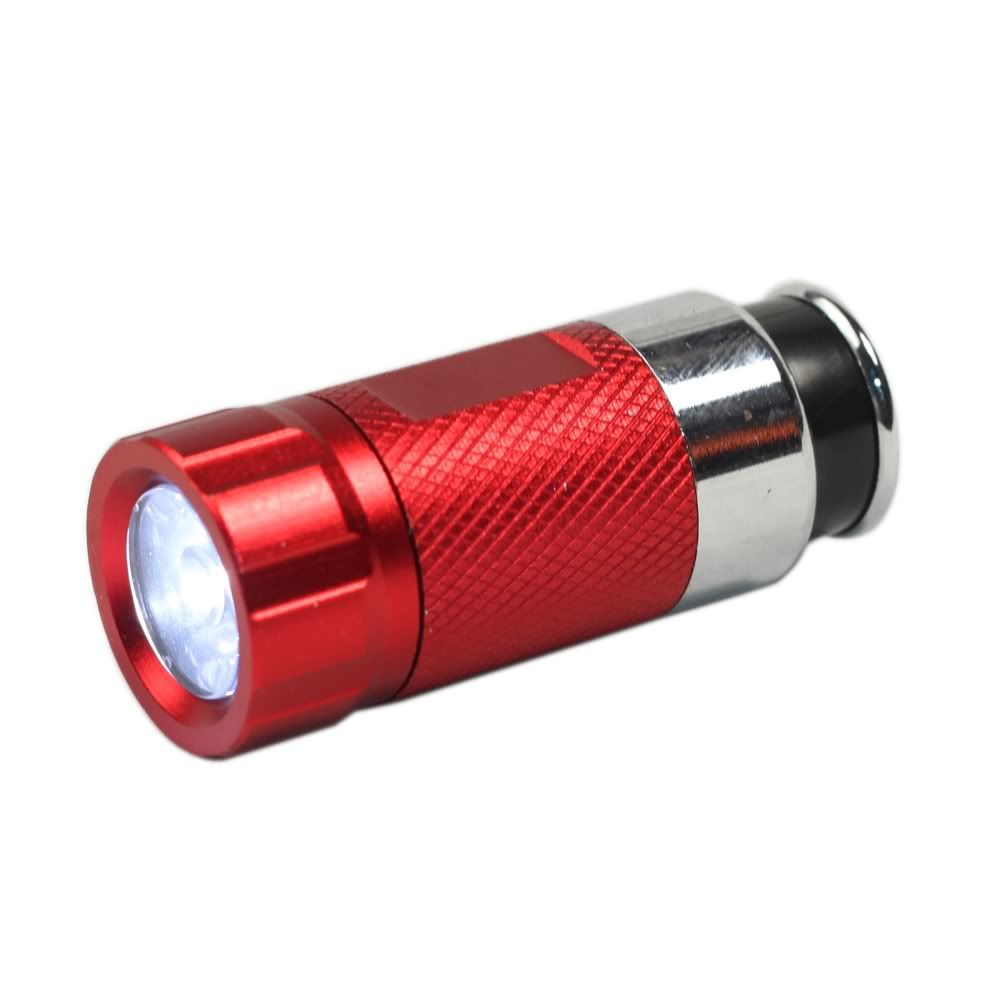 Car Cigarette Lighter Rechargable LED Flashlight Torch 12V Output